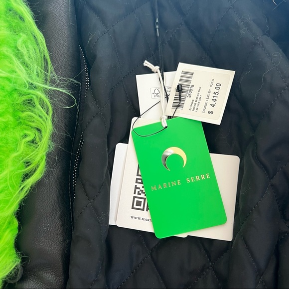 NWT RARE Marine Serre Leather Trench Coat - Picture 8 of 16